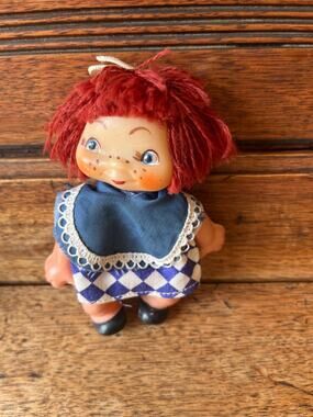 Rare Old Vintage GDR DDR USSR East Germany Rubber Toy Kids Doll Boy 1960s-1970s
